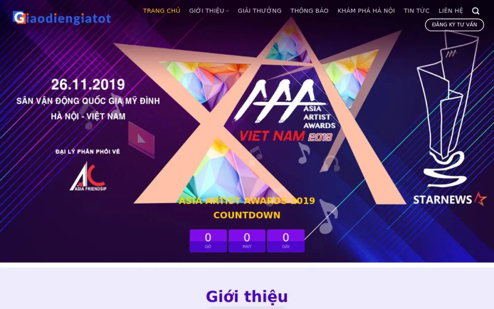 Mẫu Website Sự Kiện Âm Nhạc, Đăng Ký Mua Vé – SUKIEN