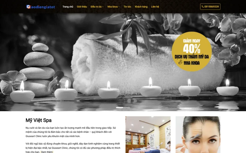 Mẫu Website Thẩm Mỹ Da Kết Hợp Nha Khoa – DEMO