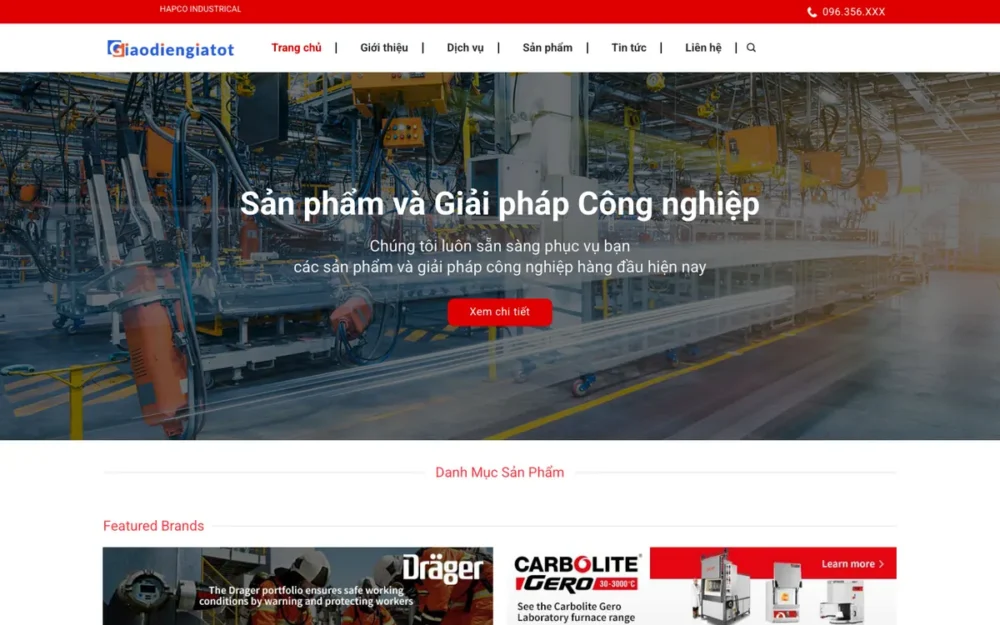 Mẫu Website Thiết Bị An Toàn, Đo Lường Công Nghiệp – THIETBI2