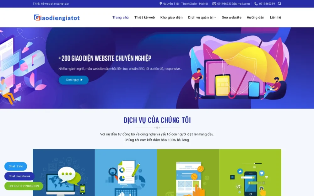 Mẫu Website Thiết Kế Web & SEO Google Map – THIETKEWEB