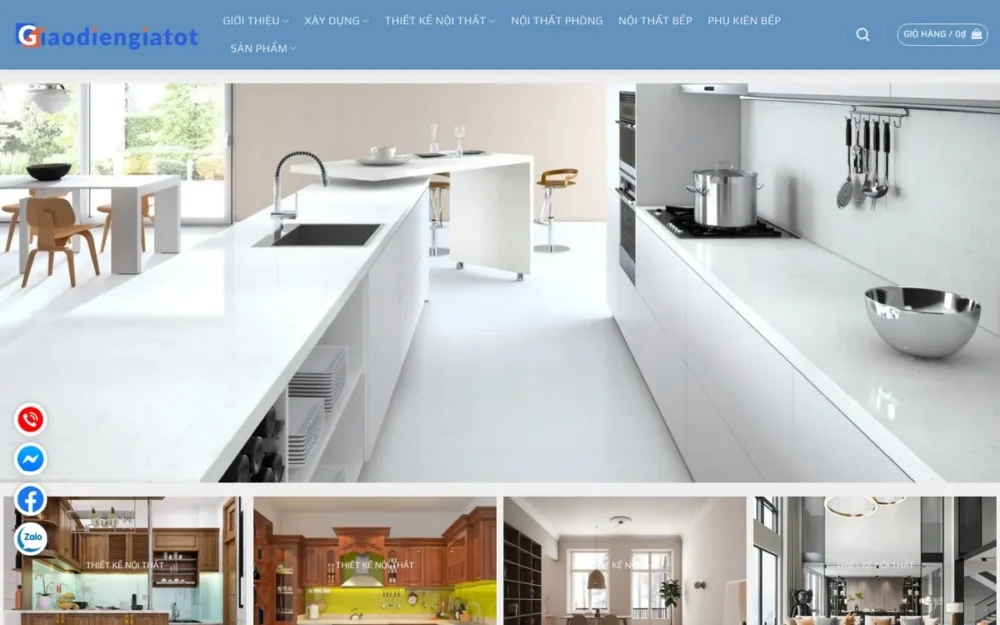 Mẫu Website Thiết Kế Xây Dựng & Tủ Bếp Trọn Gói – NOITHAT28