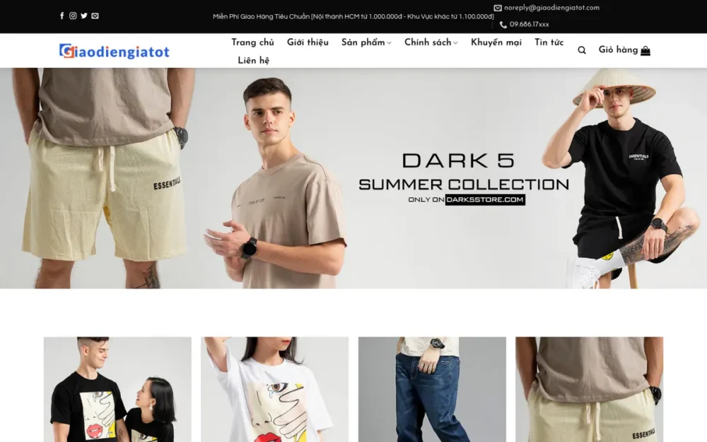 Mẫu Website Thời Trang Nam Denim & Lookbook – THOITRANG9