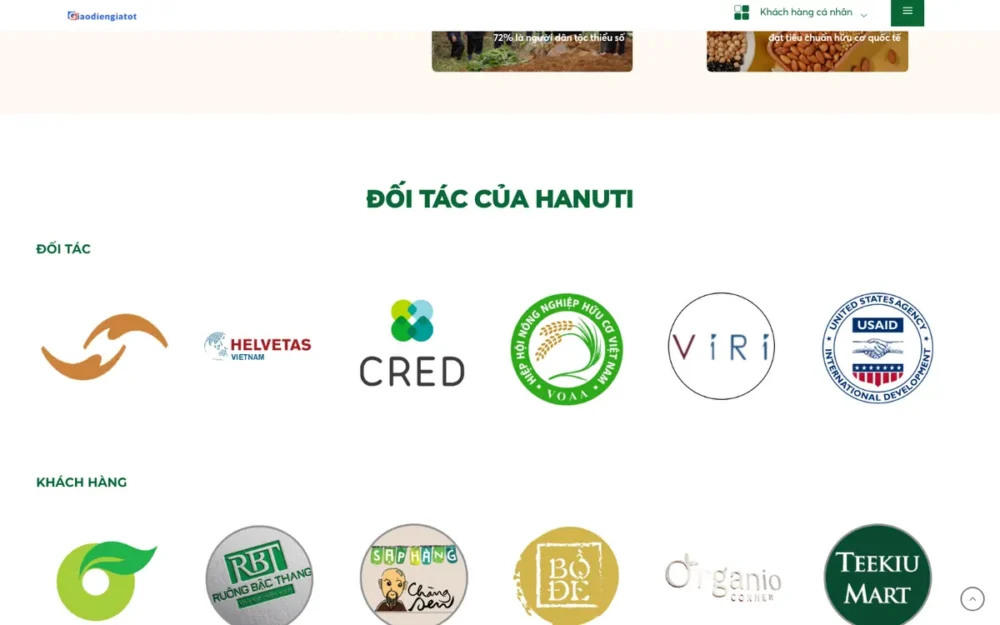 Mẫu Website Thương Hiệu Hạt Đậu Hữu Cơ – HATDINHDUONG