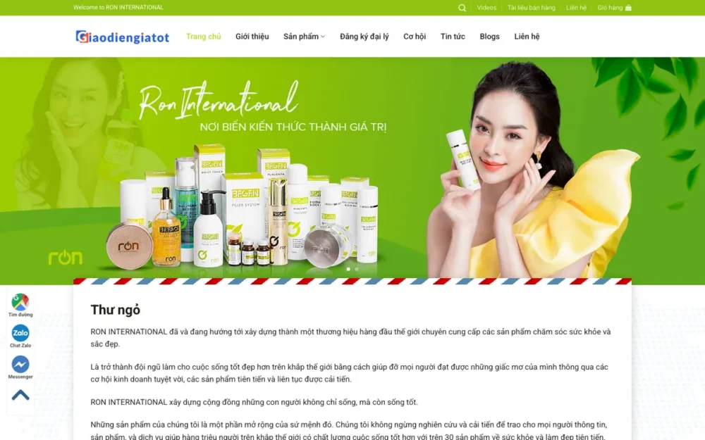 Mẫu Website Thương Hiệu Mỹ Phẩm Tuyển Đại Lý – DUOCPHAM5