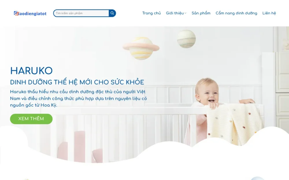 Mẫu Website Thương Hiệu Sữa Bột Dinh Dưỡng Gia Đình – MILK2
