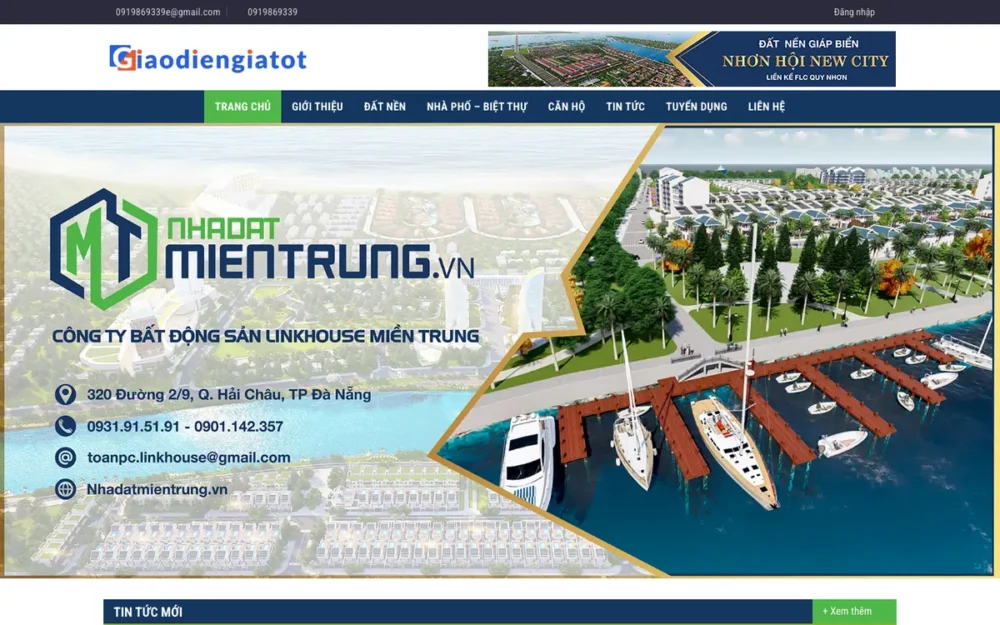 Mẫu Website Tin Dự Án Nhà Đất Gọn Nhẹ – BDS5