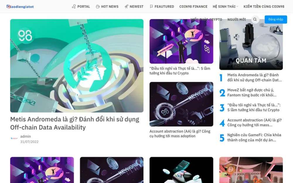 Mẫu Website Tin Tức Crypto, Blockchain – COIN