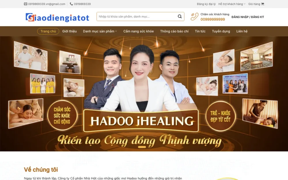 Mẫu Website Tinh Dầu, Muối Và Sản Phẩm Chăm Sóc Cơ Thể – MYPHAM04