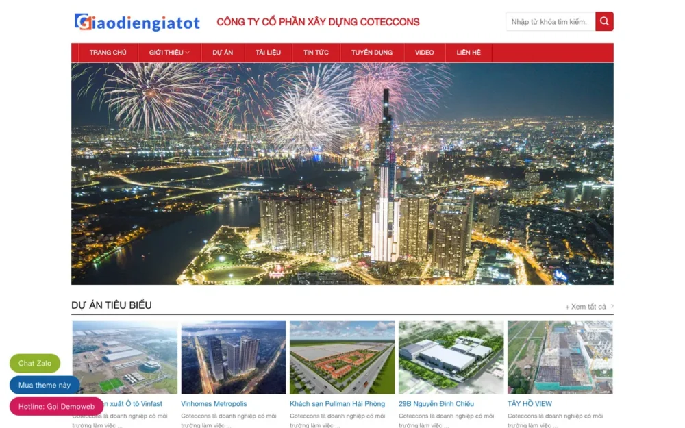 Mẫu Website Tổng Thầu Xây Dựng Quy Mô Lớn – GIOITHIEUCONGTY3