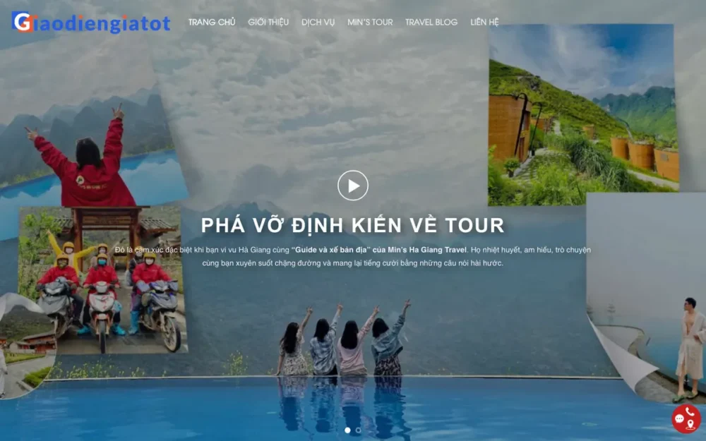 Mẫu Website Tour Hà Giang Bằng Xe Máy – DULICH02