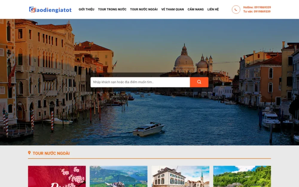 Mẫu Website Tour Nước Ngoài & Vé Tham Quan – DULICH10