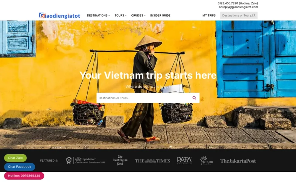 Mẫu Website Tour Việt Nam Cho Khách Quốc Tế – DULICH