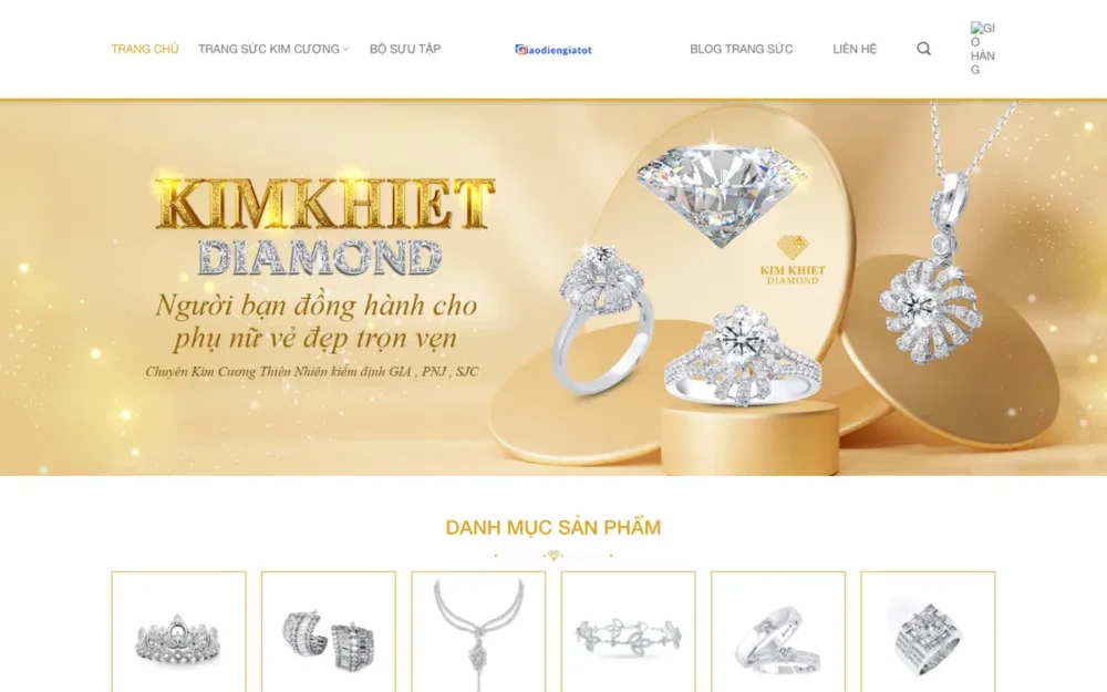 Mẫu Website Trang Sức Kim Cương Tông Vàng Kem – TRANGSUC1