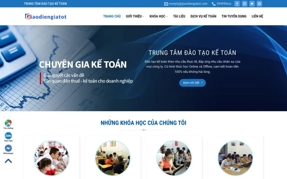 Mẫu Website Trung Tâm Đào Tạo Kế Toán Thực Hành – KETOAN2