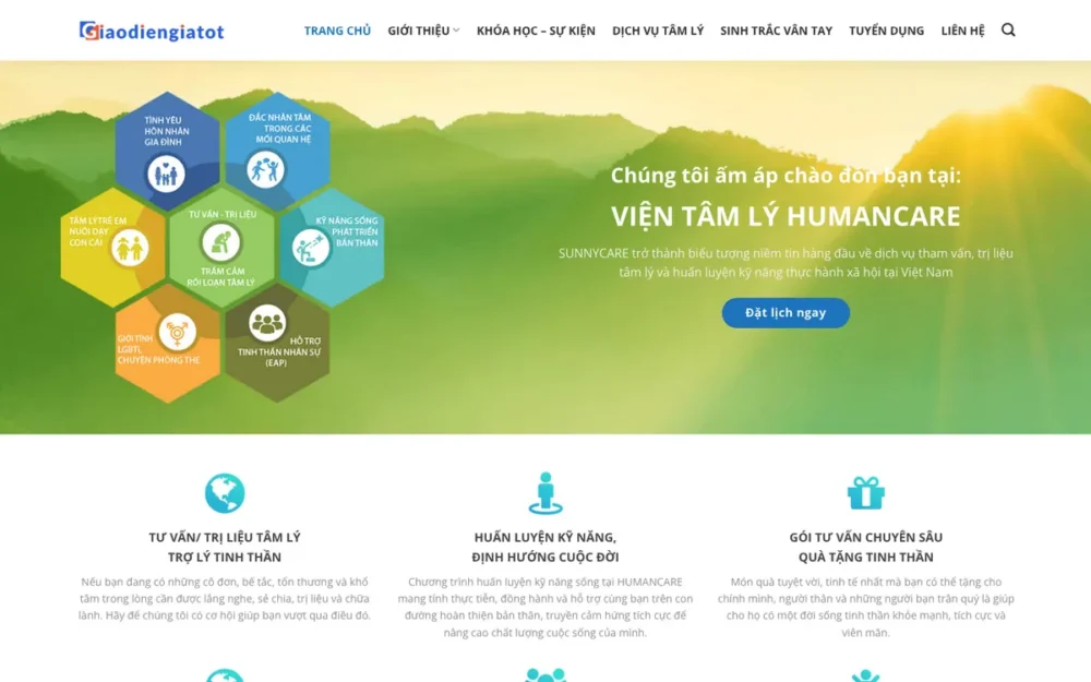 Mẫu Website Trung Tâm Tư Vấn Tâm Lý – TUVANTAMLY