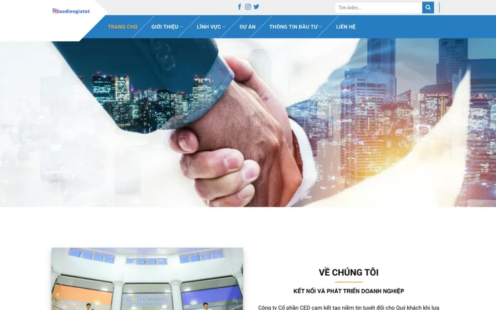 Mẫu Website Tư Vấn Đầu Tư, Phát Triển Doanh Nghiệp – CONGTY4
