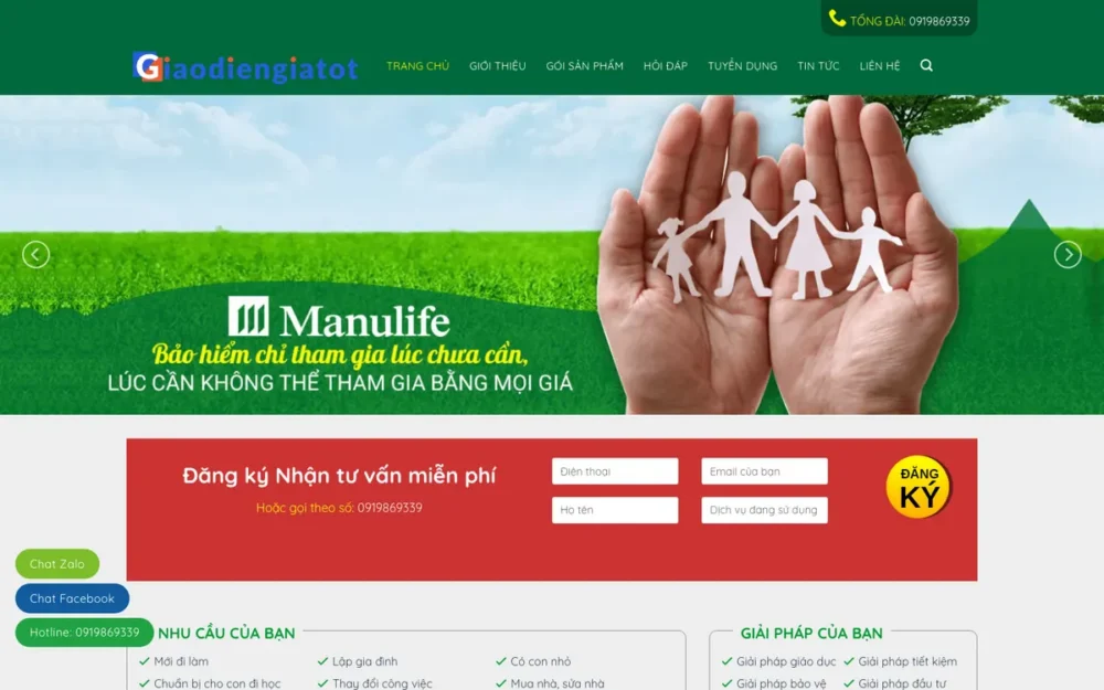 Mẫu Website Tư Vấn Viên Bảo Hiểm Nhân Thọ – BAOHIEM2