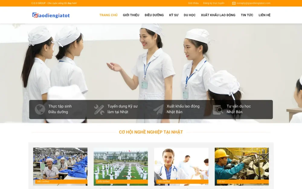 Mẫu Website Tuyển Điều Dưỡng, Kỹ Sư Đi Nhật – XKLD3