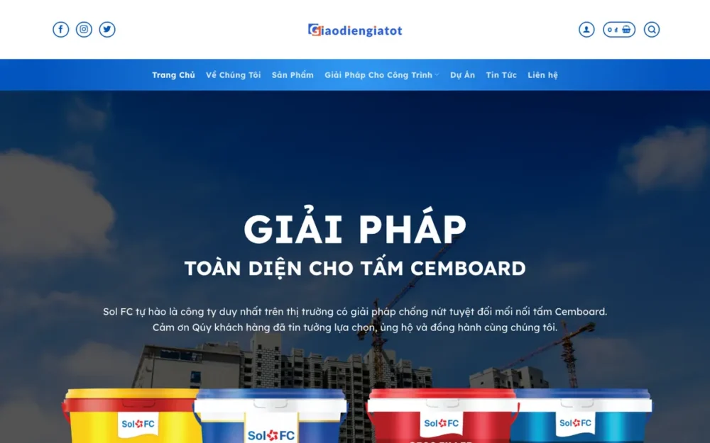 Mẫu Website Vật Liệu Chống Nứt Tấm Cemboard – CEMBOARD