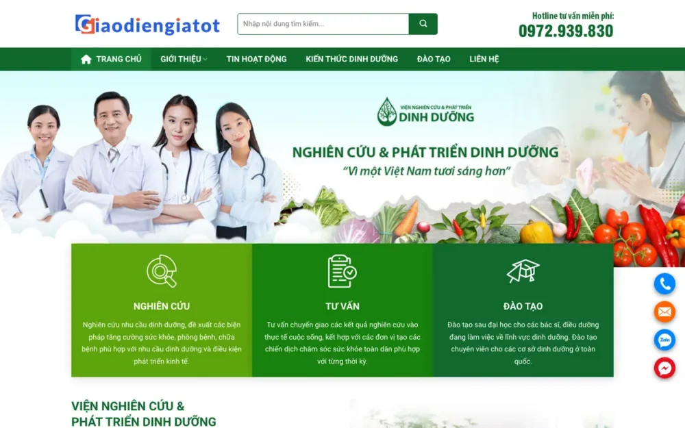 Mẫu Website Viện Nghiên Cứu Dinh Dưỡng – GIOITHIEU5