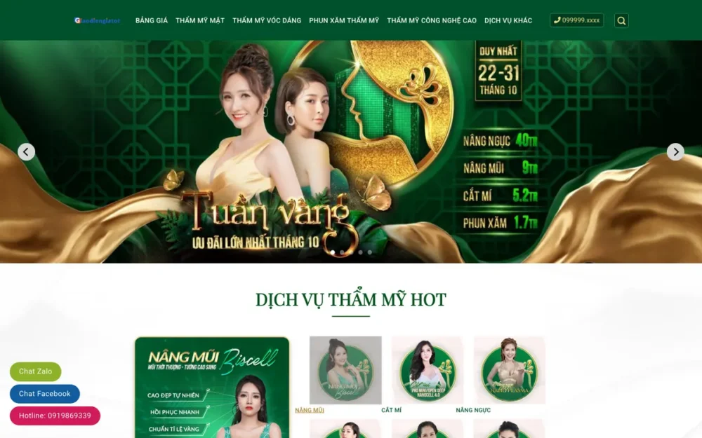 Mẫu Website Viện Thẩm Mỹ Tông Lục Bảo, Before & After – SPA8