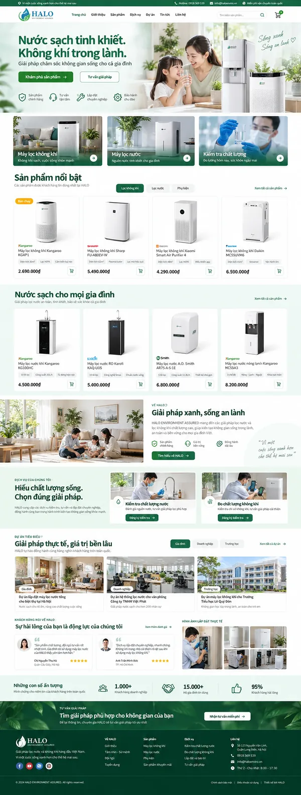 Giao Diện Độc Bản Website Máy lọc nước, máy lọc không khí – AI-CN04