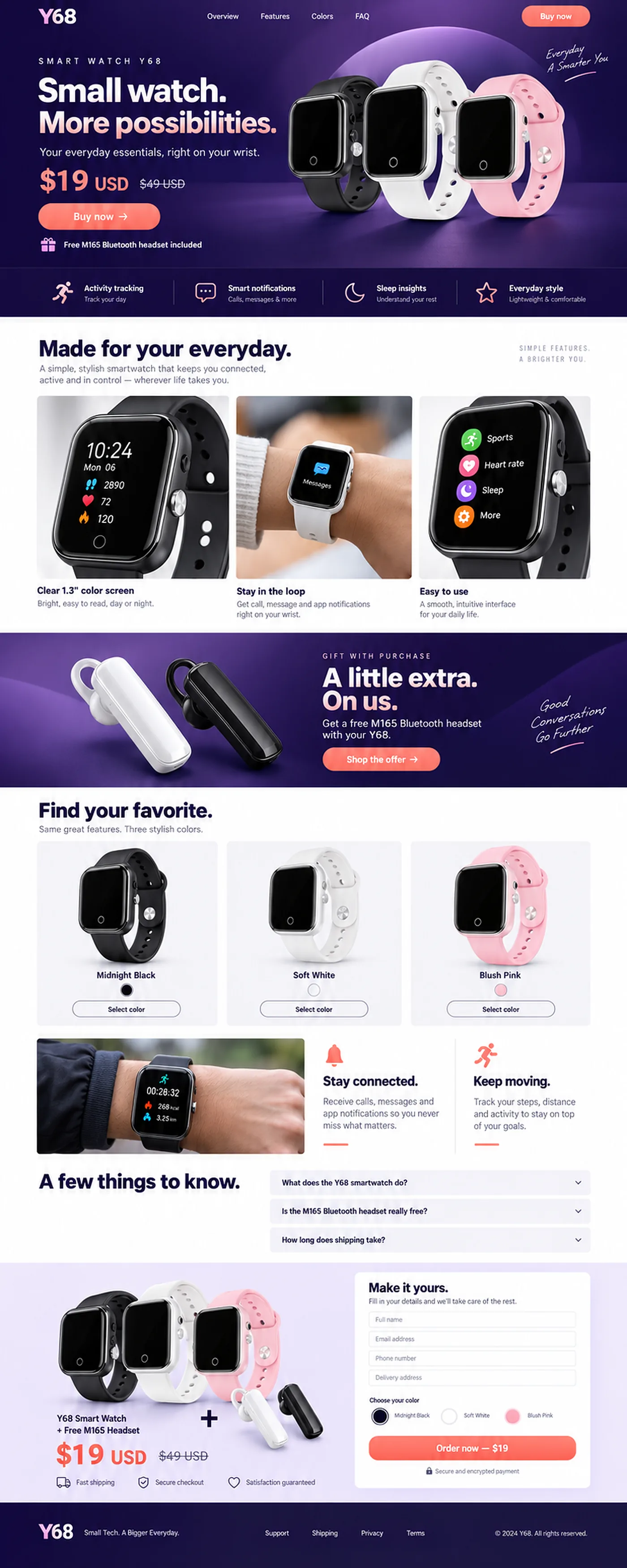 Giao Diện Độc Bản Website Đồng hồ thông minh, landing một sản phẩm – AI-CN07