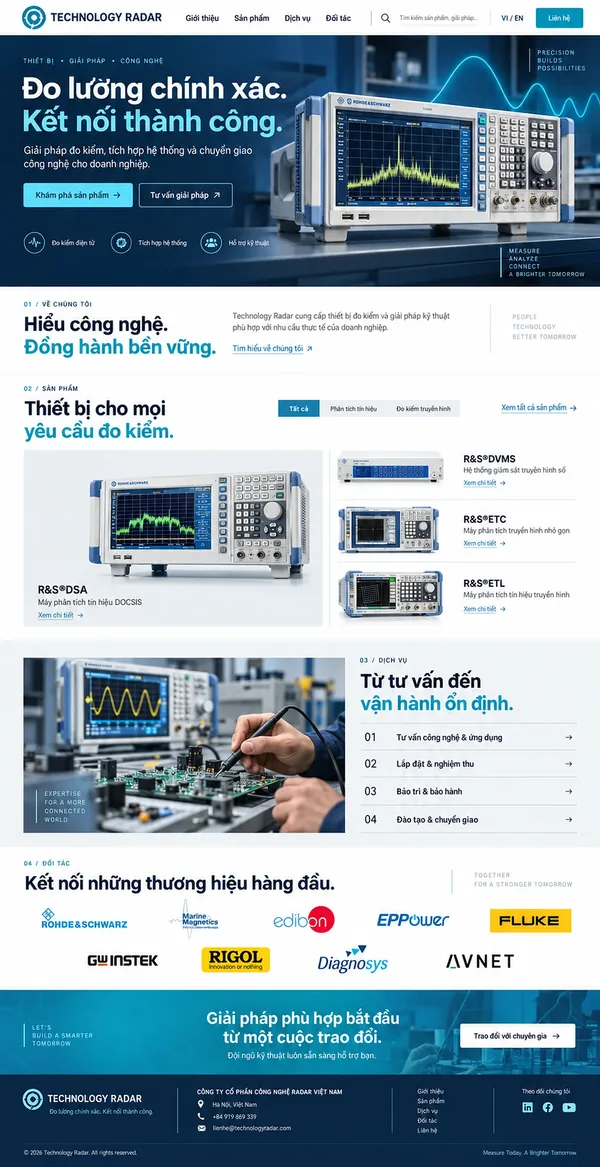 Giao Diện Độc Bản Website Thiết bị đo lường, kiểm định – AI-CN10