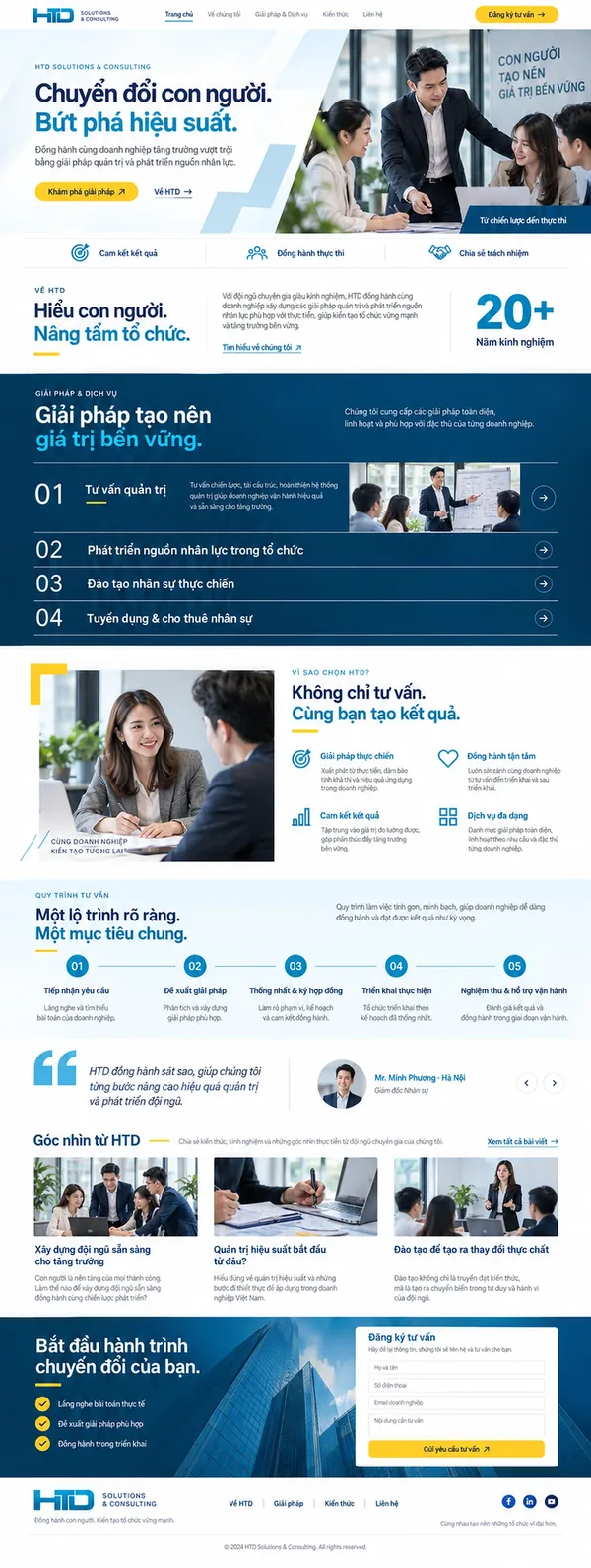 Giao Diện Độc Bản Website Tư vấn quản trị, phát triển nhân lực – AI-DN04