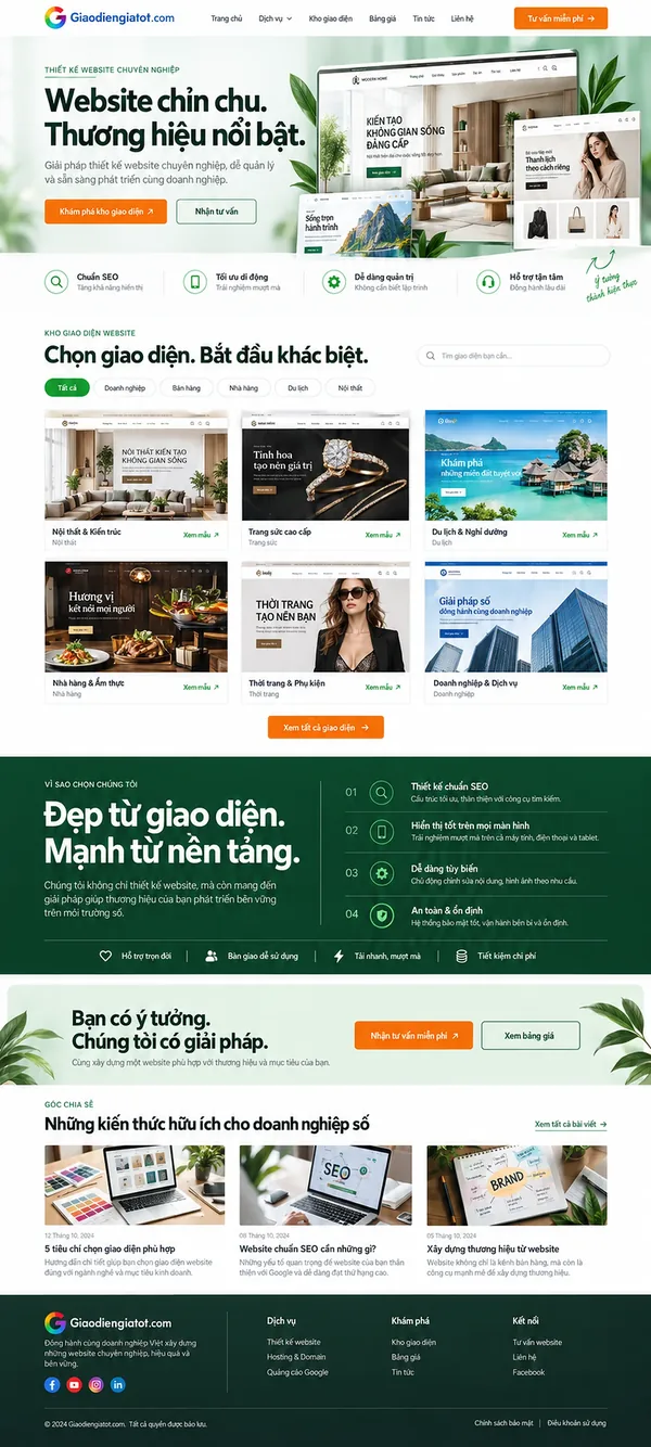 Giao Diện Độc Bản Website Công ty thiết kế website – AI-DN11