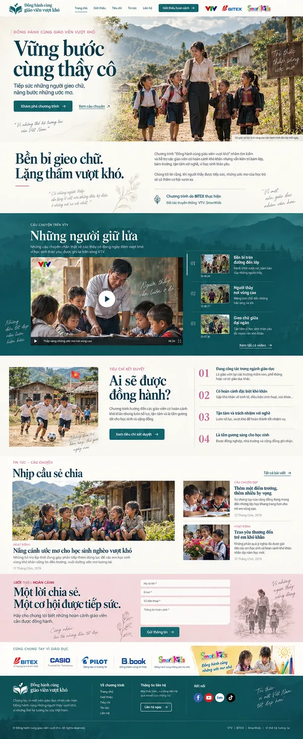 Giao Diện Độc Bản Website Chương trình cộng đồng, gây quỹ giáo dục – AI-KH12