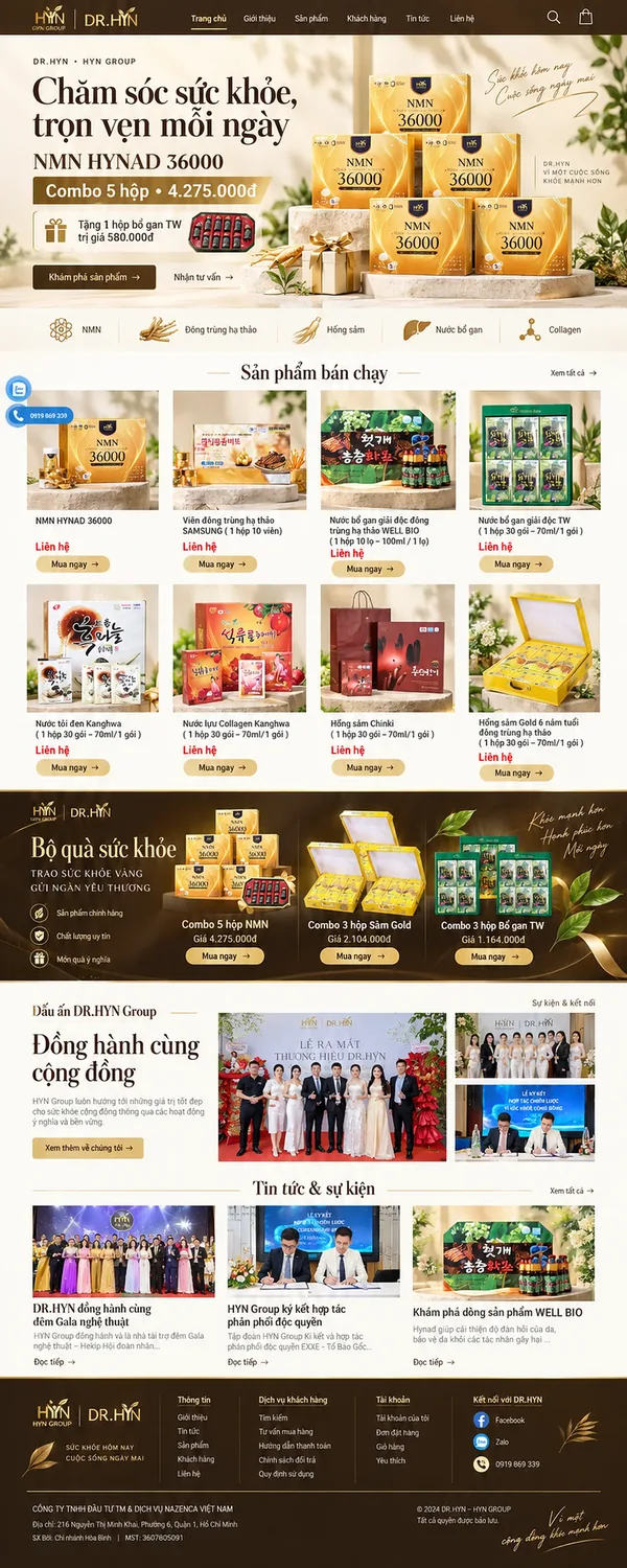 Giao Diện Độc Bản Website Thực phẩm chức năng nhập khẩu – AI-TP15