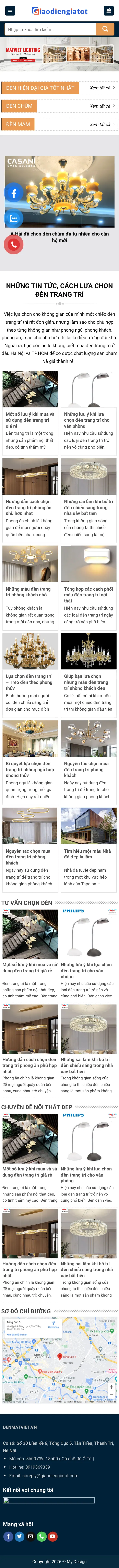 Mẫu Website Siêu Thị Đèn LED, Dây LED – DENMATVIET – Trang chủ trên điện thoại