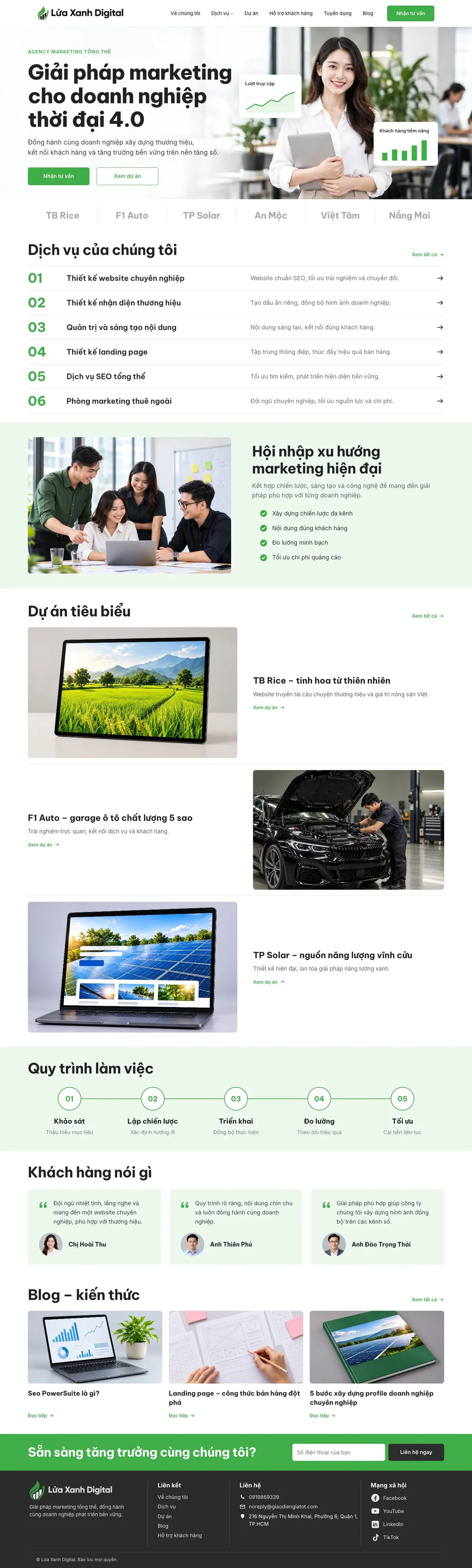 Giao Diện Độc Bản Website Agency marketing, thiết kế website, SEO – DB-AGENCY3