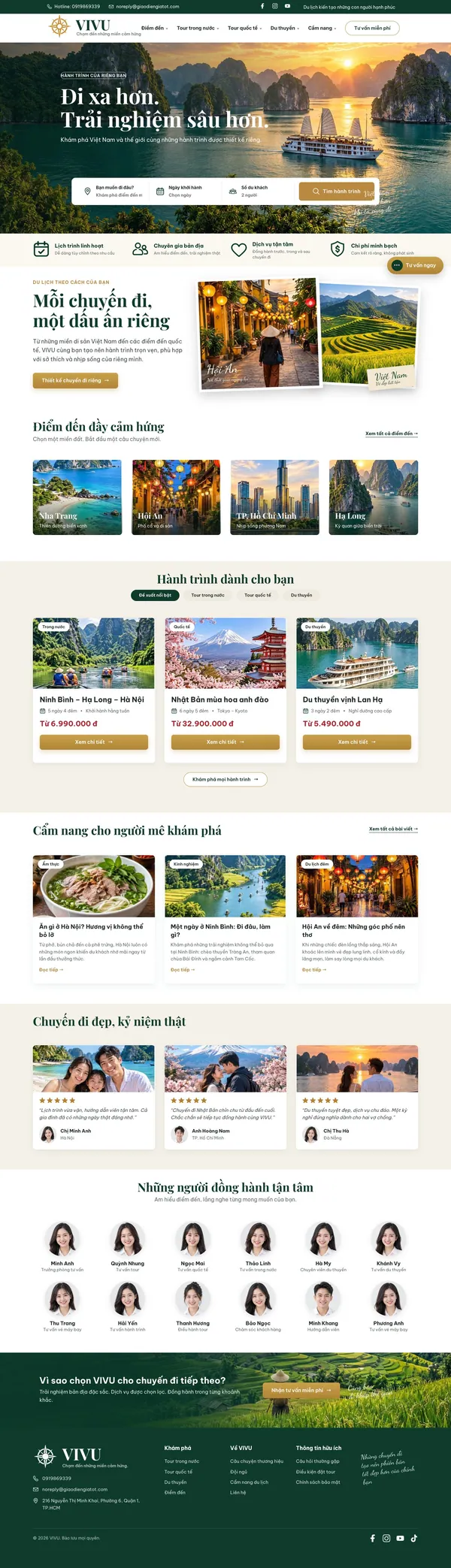 Giao Diện Độc Bản Website Công ty du lịch, tour trọn gói – DB-DULICH18