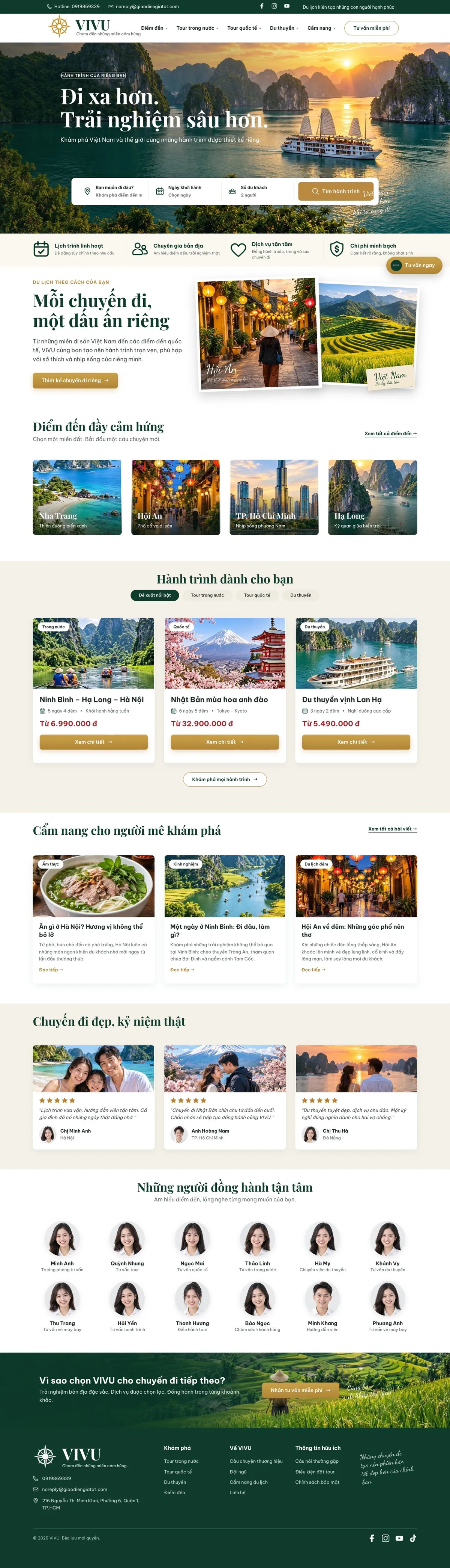 Giao Diện Độc Bản Website Công ty du lịch, tour trọn gói – DB-DULICH18