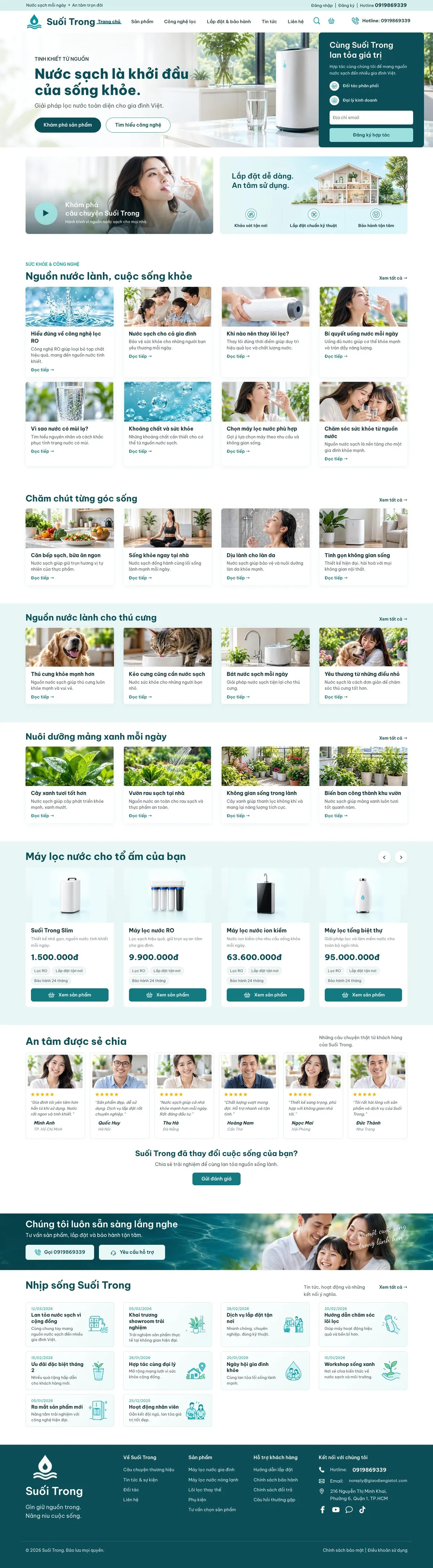 Giao Diện Độc Bản Website Máy lọc nước gia đình và biệt thự – DB-LOCNUOC4