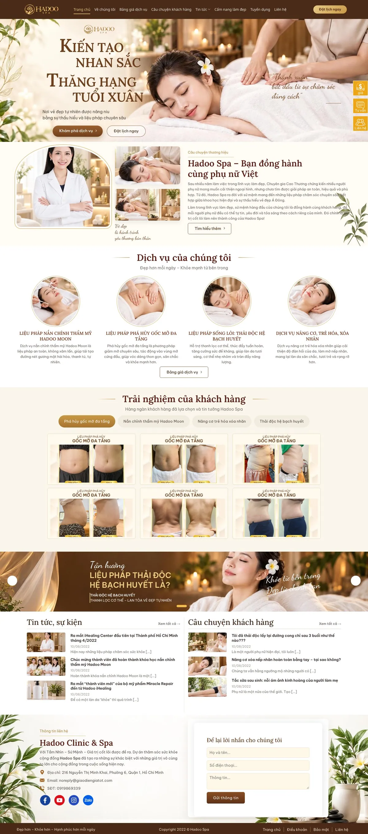 Giao Diện Độc Bản Website Spa, thẩm mỹ viện – DB-SPA10