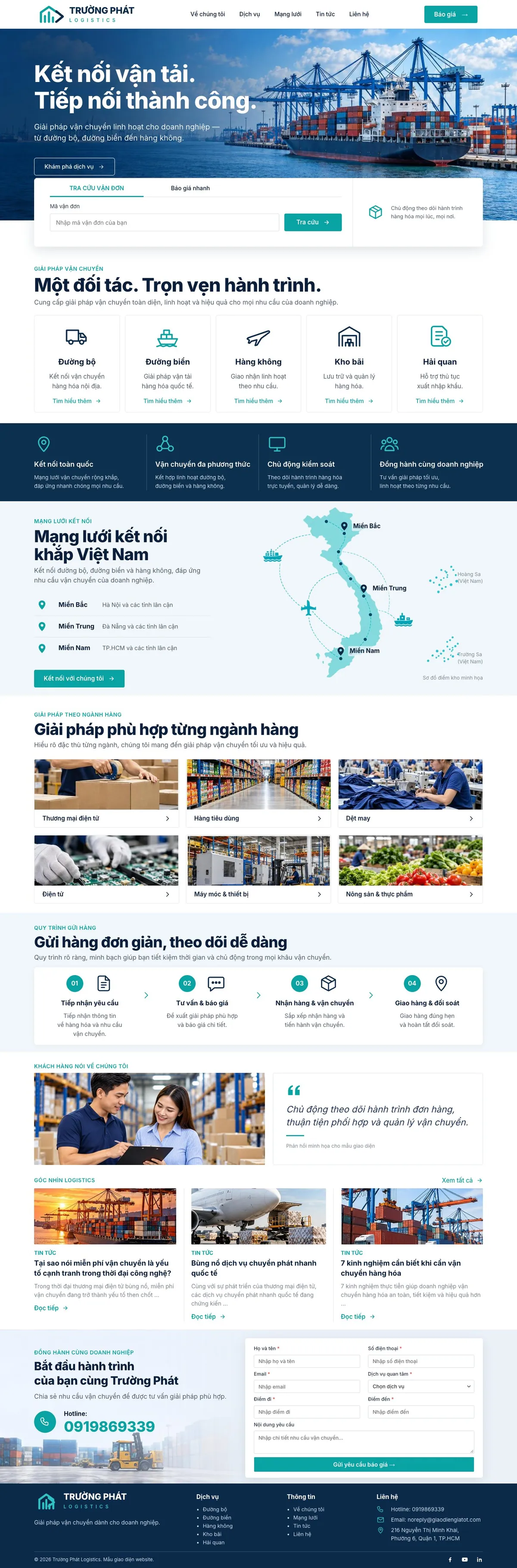 Giao Diện Độc Bản Website Vận chuyển, logistics đa phương thức – DB-VANCHUYEN2