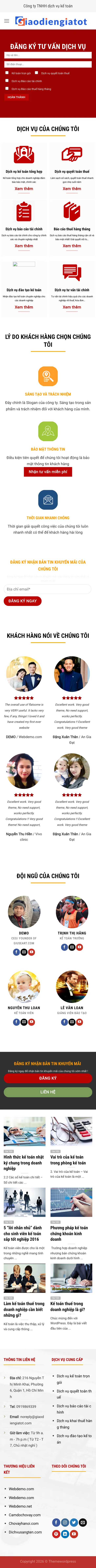 Mẫu Website Dịch Vụ Kế Toán Thuế – GIOITHIEUCONGTY – Trang chủ trên điện thoại
