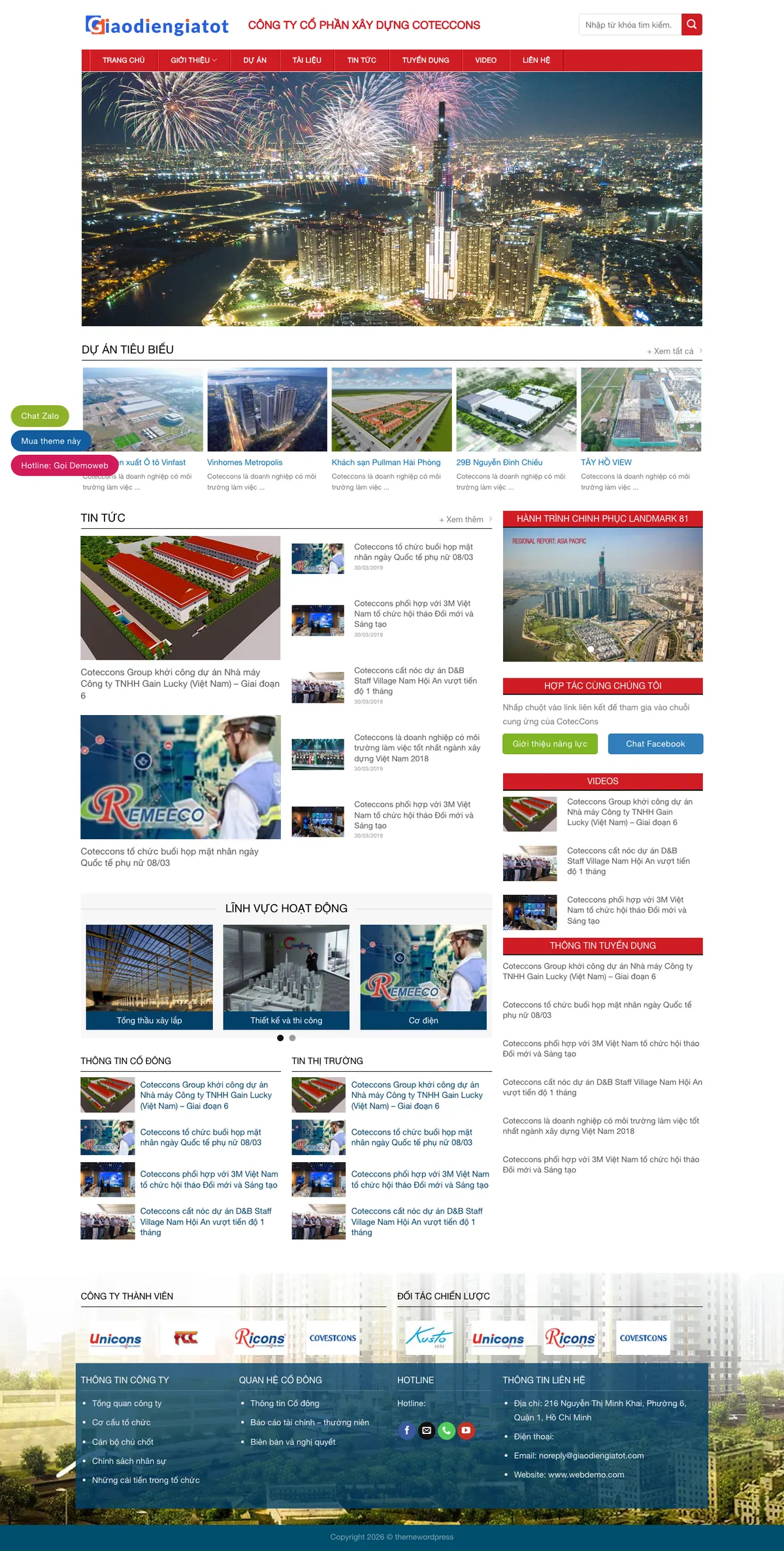 Mẫu Website Tổng Thầu Xây Dựng Quy Mô Lớn – GIOITHIEUCONGTY3