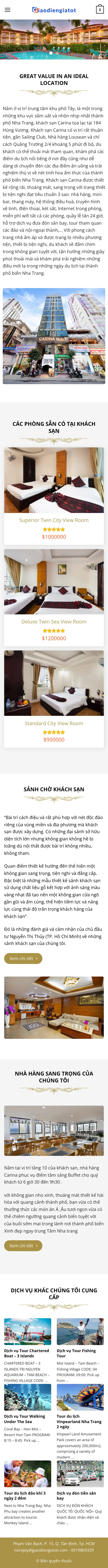Mẫu Website Khách Sạn Biển Kèm Tour & Nhà Hàng – KHACHSAN3 – Trang chủ trên điện thoại