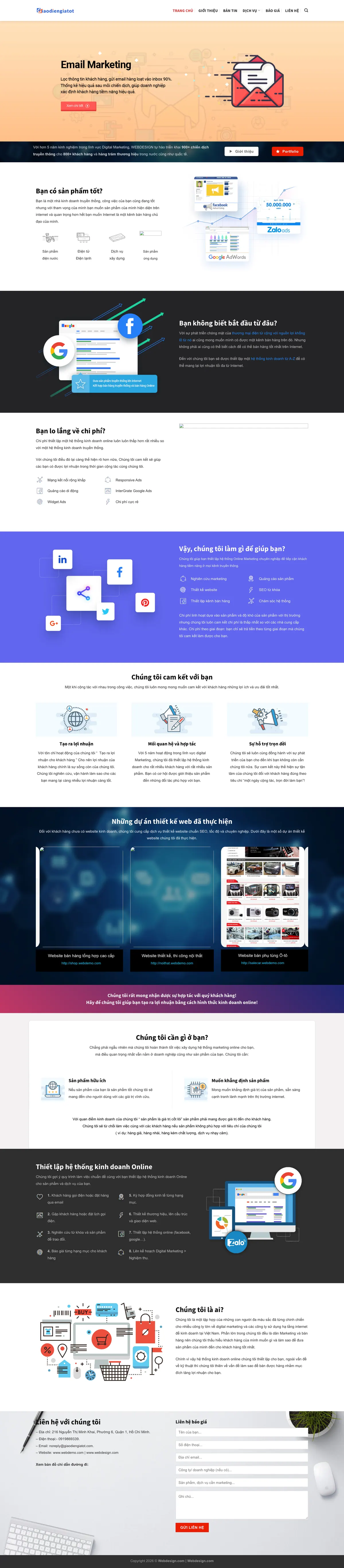 Mẫu Website Dịch Vụ Quảng Cáo Online Đa Kênh – MARKETING