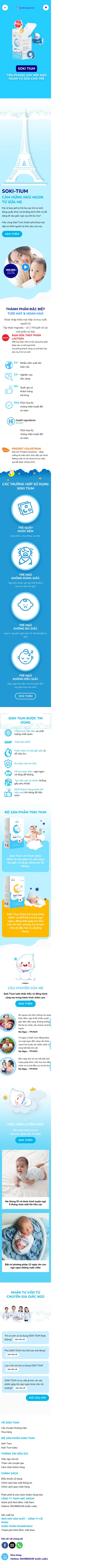 Mẫu Website Thương Hiệu Sữa Cho Bé Tông Xanh Mây – MILK – Trang chủ trên điện thoại