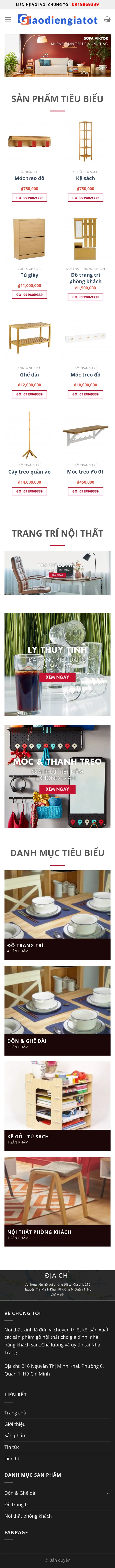Mẫu Website Cửa Hàng Đồ Gỗ Nội Thất Phòng Khách – NOITHAT7 – Trang chủ trên điện thoại