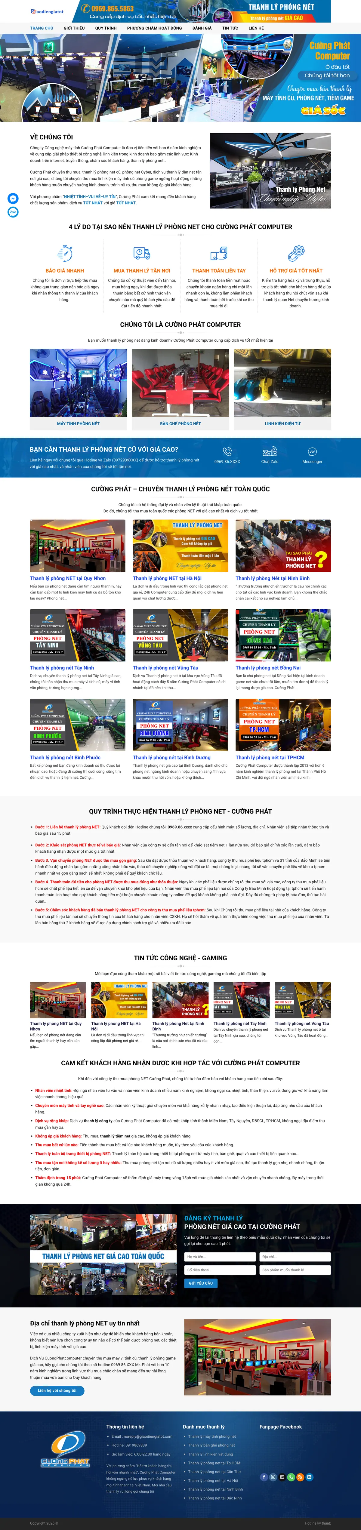 Mẫu Website Thanh Lý Phòng Net Toàn Quốc Theo Tỉnh – THANHLY3