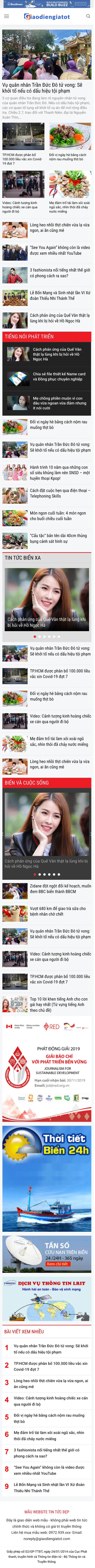 Mẫu Website Trang Tin Kinh Tế Biển, An Toàn Hàng Hải – TOYOTA3 – Trang chủ trên điện thoại