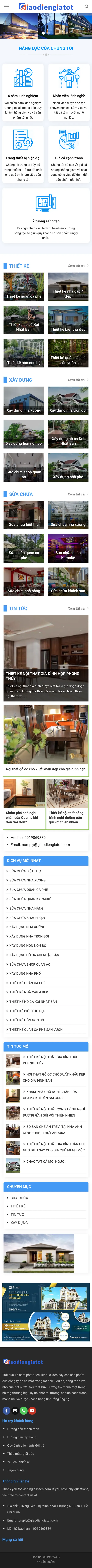 Mẫu Website Xây Dựng, Sửa Chữa Nhà Xưởng, Quán Xá – XAYDUNG2 – Trang chủ trên điện thoại